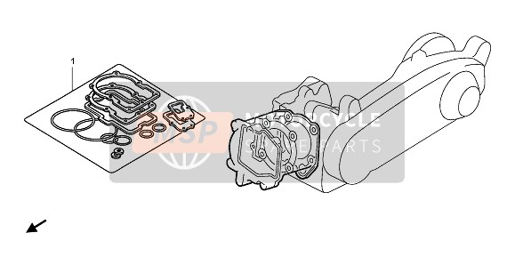 Honda PES150 2008 EOP-1 Kit guarnizioni A per un 2008 Honda PES150